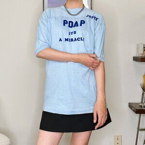 Men's 70's Light Blue Single Stitch Graphic Tee